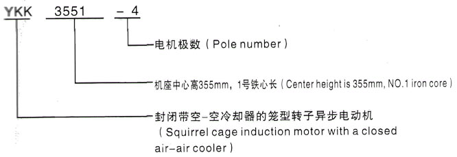 YKK系列(H355-1000)高压YKS5603-12三相异步电机西安泰富西玛电机型号说明